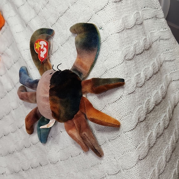 🕸Vintage Ty Beanie Baby Original Claude Tie Dye Crab 1996 - Picture 4 of 11